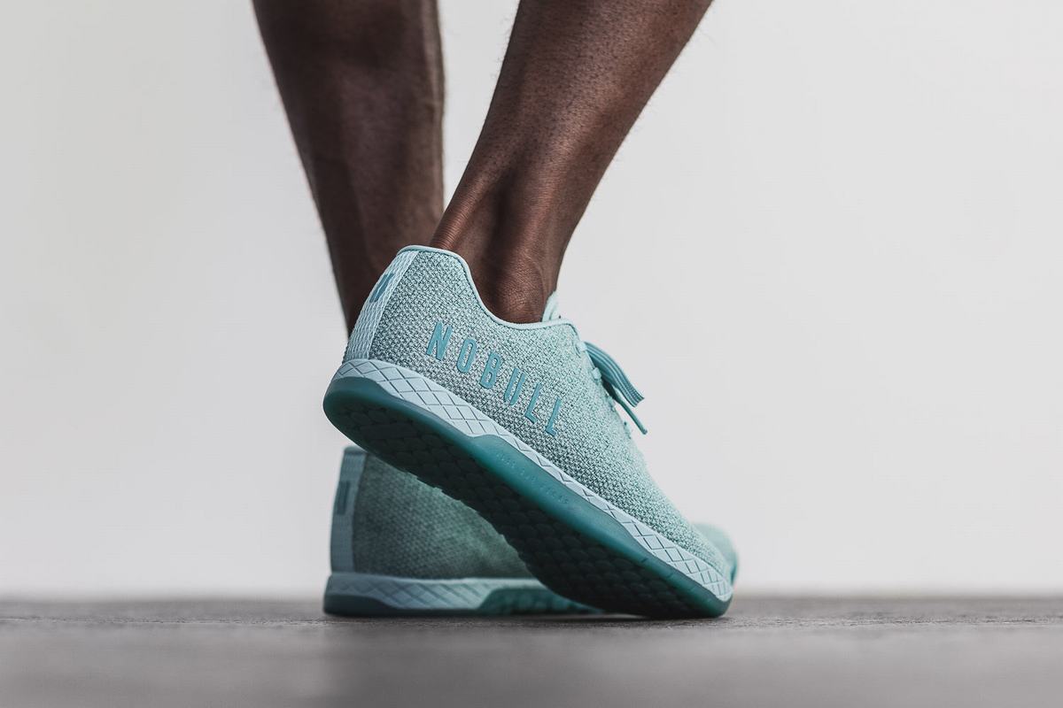 Nobull Superfabric Men's Trainers Light Blue | Australia (JW7261)